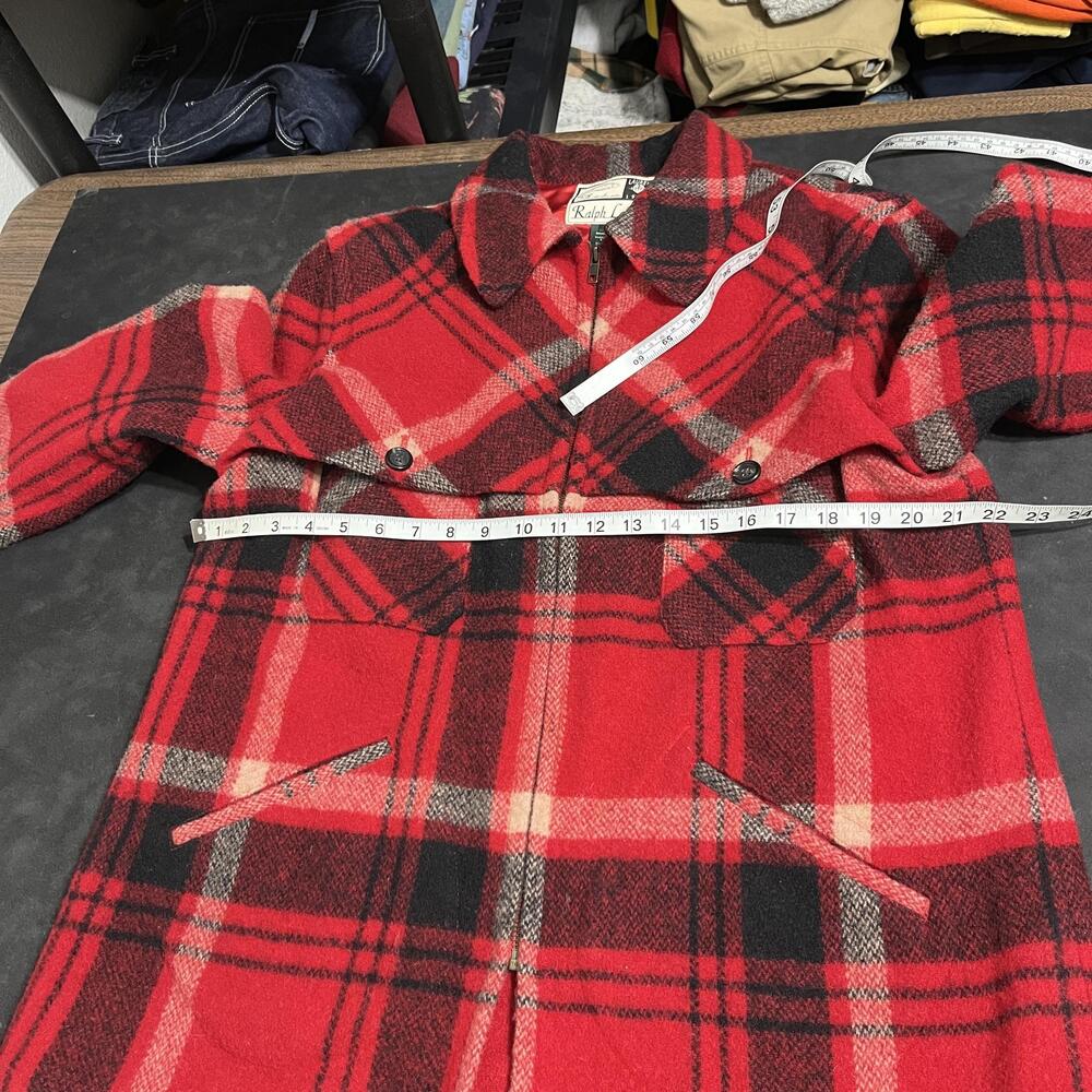 Ralph Lauren Mackinaw Wool Plaid Coat Hunting Country Jacket Made In USA Outdoor - Picture 7 of 9